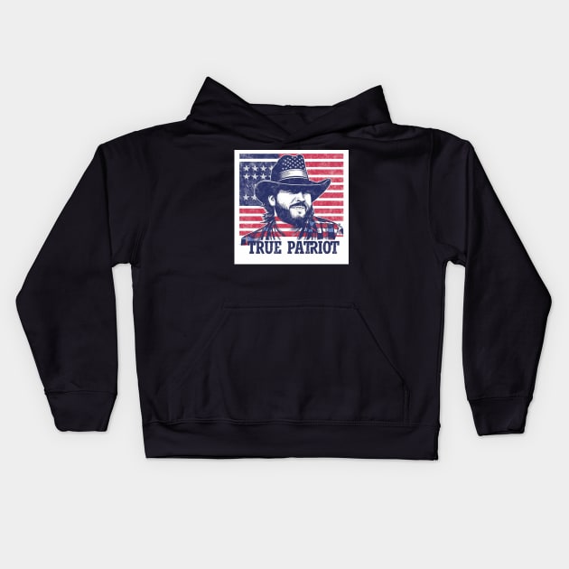 Toby Keith True Patriot Kids Hoodie by MercurialMerch